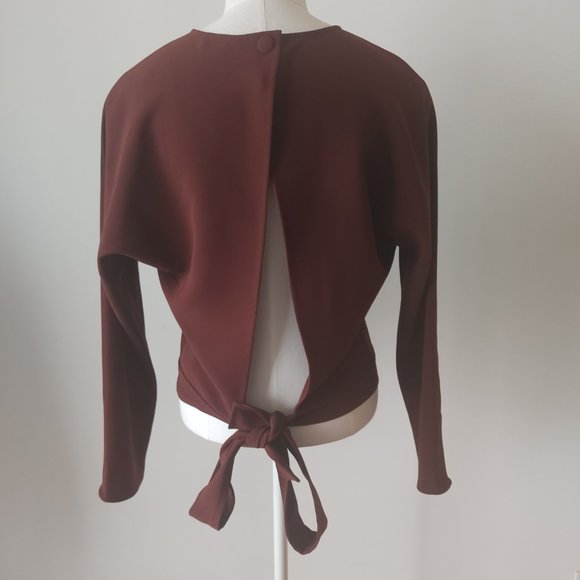 Aritzia Laon blouse, open back with tie detail - Picture 3 of 11